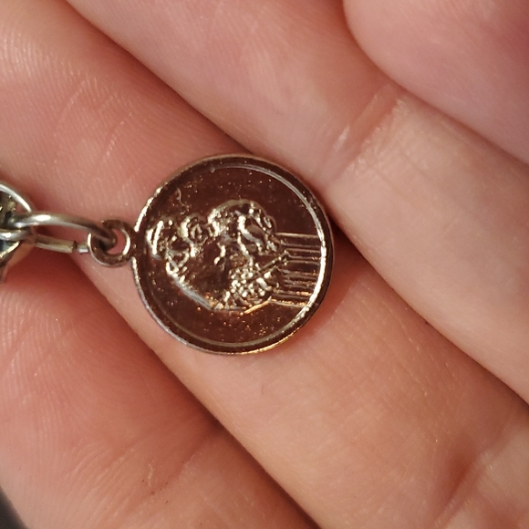 St.Anthony and Baby Jesus Believe Blue Bracelet and Blue Beaded Earrings - Picture 10 of 10